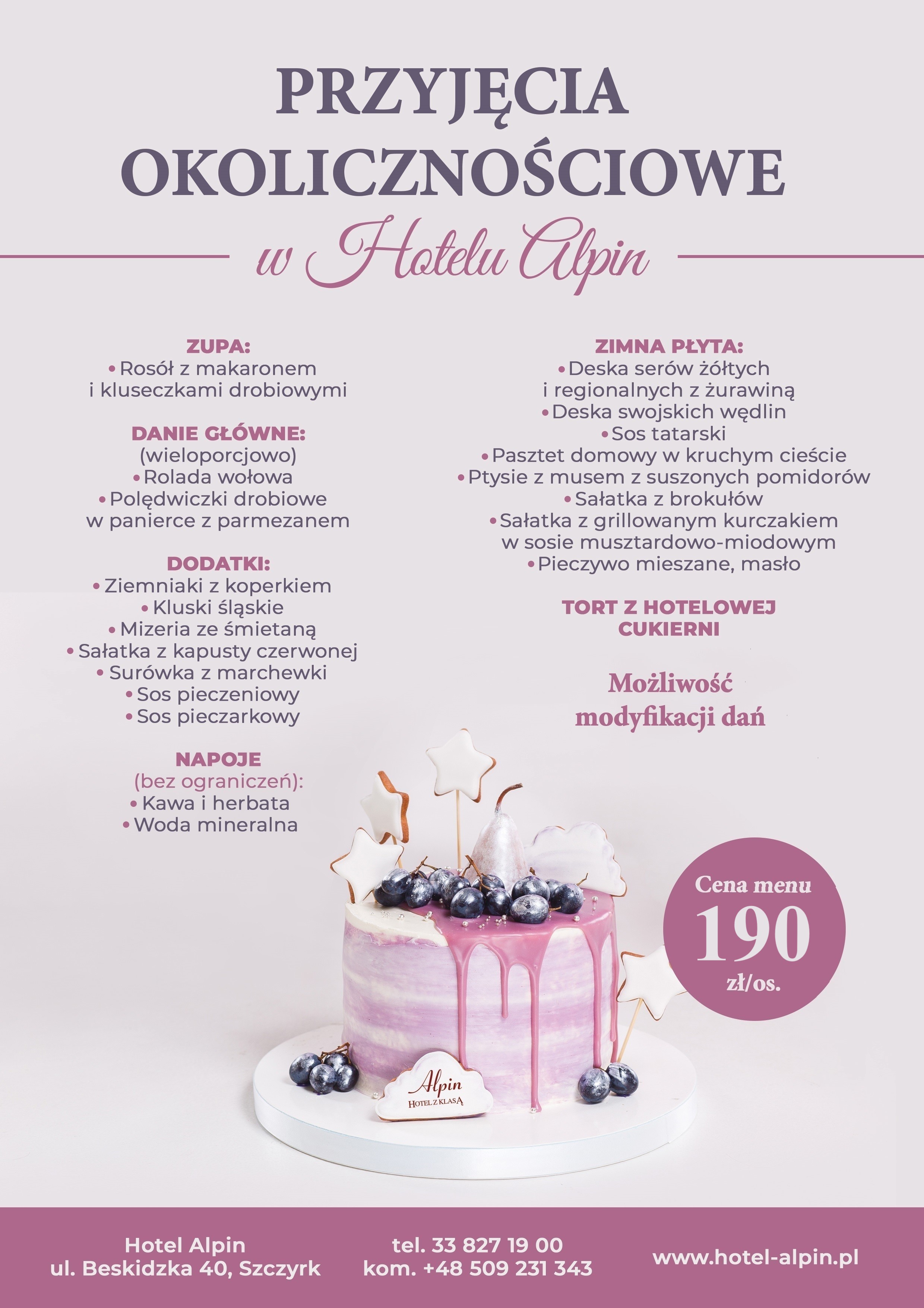 Menu - Restauracja Beskidzka 40
